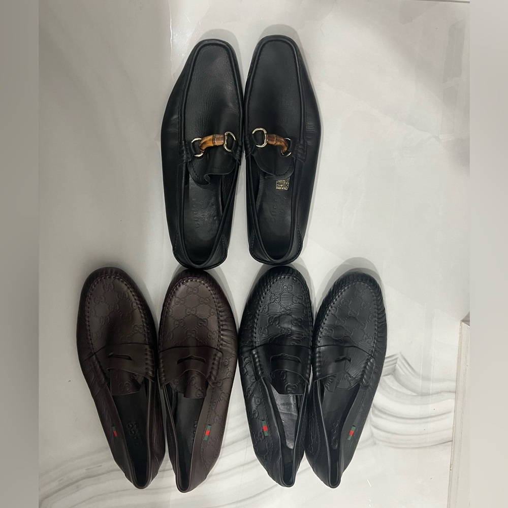 Gucci loafers, 3 pairs